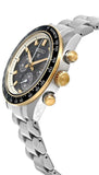 Seiko Prospex Speedtimer Solar Chronograph Black Dial Silver Steel Strap Watch for Men - SSC941