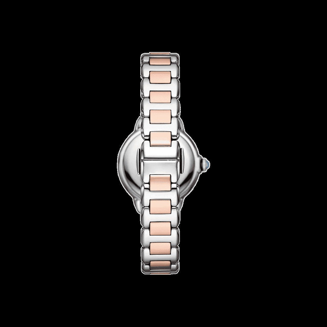 Emporio Armani Three Hand Blue Dial Two Tone Steel Strap Watch for Women - AR11597