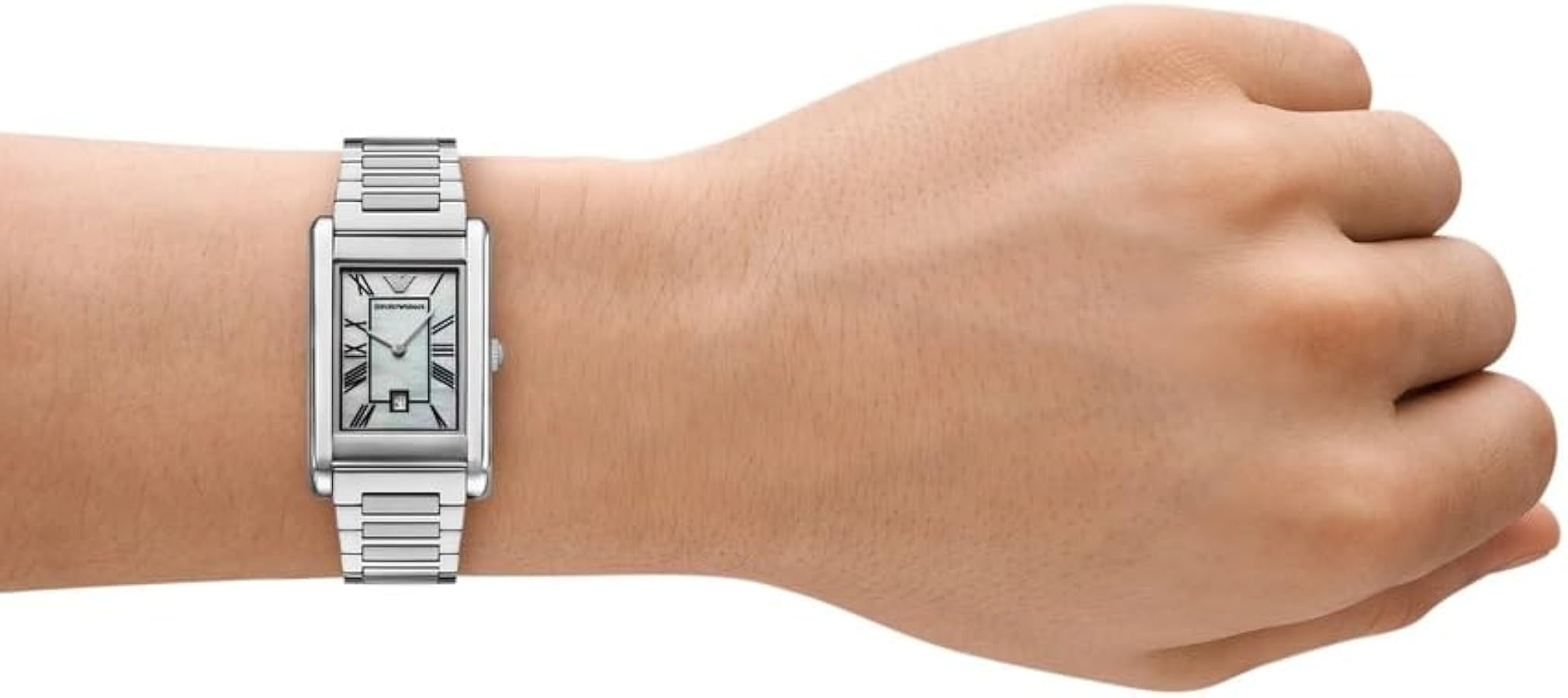 Emporio Armani Gino Mother of Pearl Dial Silver Steel Strap Watch for Men - AR11664