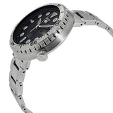 Seiko 5 Sports Automatic Black Dial Silver Steel Strap Watch for Men - SRPC61J1