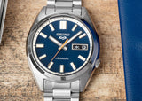 Seiko 5 Sports SNXS Automatic Blue Dial Silver Steel Strap Watch for Men - SRPK87K1
