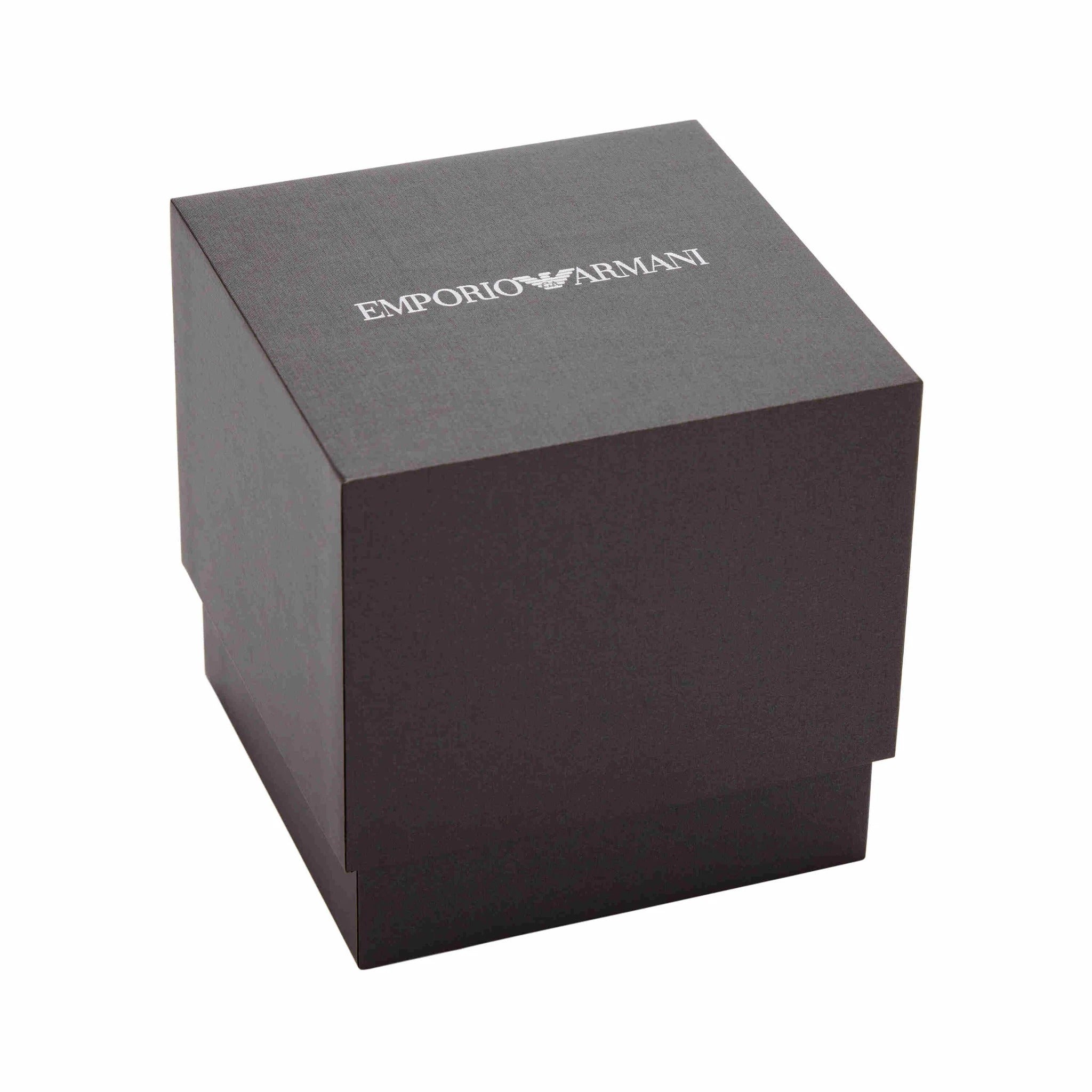 Emporio Armani Gianni T Bar Green Dial Silver Steel Strap Watch for Women - AR11667