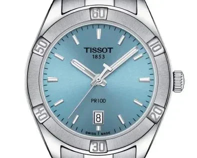 Tissot PR 100 Sport Chic Lady Blue Dial Silver Steel Strap Watch for Women - T101.910.11.351.00