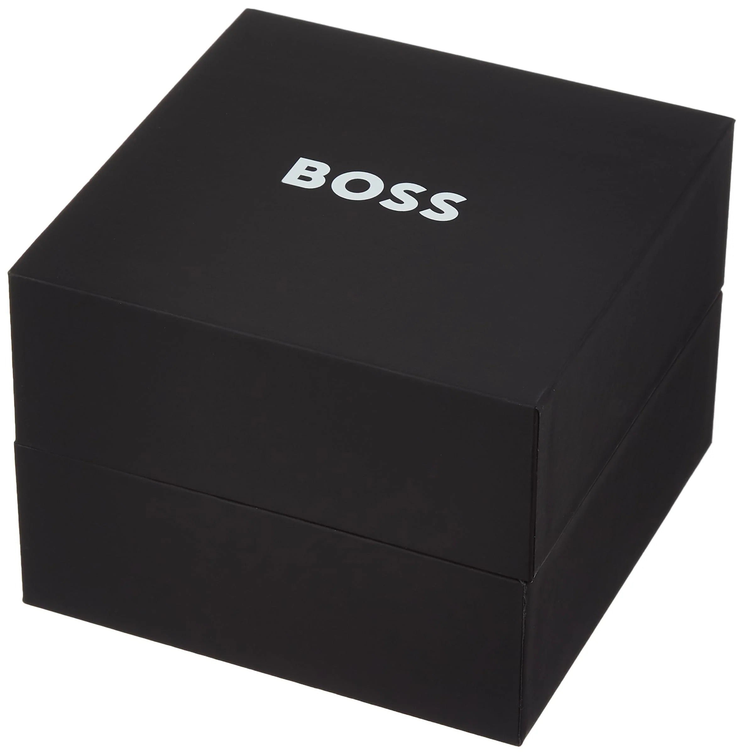 Hugo Boss Taper Chronograph Black Dial Black Leather Strap Watch for Men - 1514085