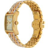 Tory Burch Eleanor White Dial Tri Tone Steel Strap Watch for Women - TBW1078