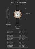 Emporio Armani Mia Mother of Pearl Dial Black Leather Strap Watch for Women - AR11598