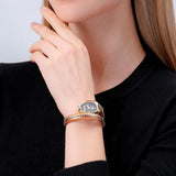 Just Cavalli Glam Evo 5 Black Dial Two Tone Steel Strap Watch for Women - JC1L251M0055