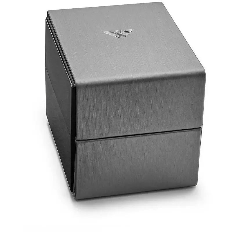 Emporio Armani Sea Explorer Turquoise Blue Dial Black Steel Strap Watch for Men - AR60084