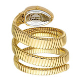 Just Cavalli Serpente Metallica Green Dial Gold Steel Strap Watch for Women - JC1L208M0045