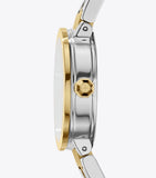 Tory Burch Reva Gold Dial Two Tone Steel Strap Watch for Women - TBW4016