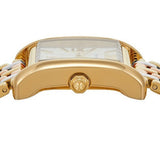Tory Burch Eleanor White Dial Tri Tone Steel Strap Watch for Women - TBW1078
