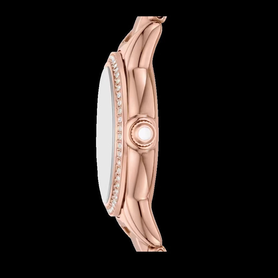 Emporio Armani Mia Mother of Pearl Dial Rose Gold Steel Strap Watch for Women - AR11671