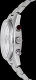 Emporio Armani Racer Chronograph White Dial Silver Steel Strap Watch for Men - AR11645
