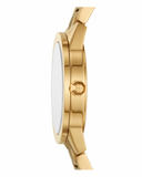 Tory Burch Classic T Black Dial Gold Steel Strap Watch for Women - TBW9010