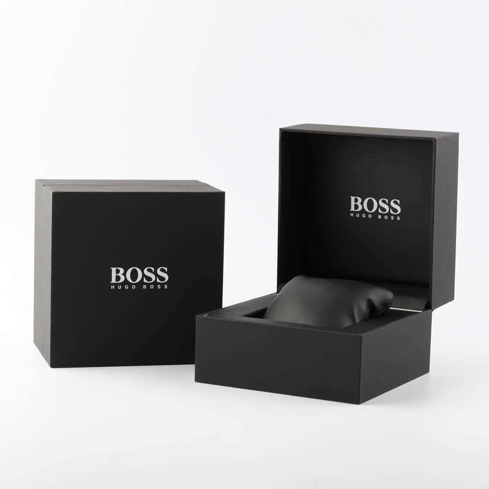 Hugo Boss Candor Black Dial Gold Steel Strap Watch for Men - 1514077