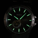 Hugo Boss Troper Automatic Chronograph Green Dial Silver Steel Strap Watch for Men - 1514200
