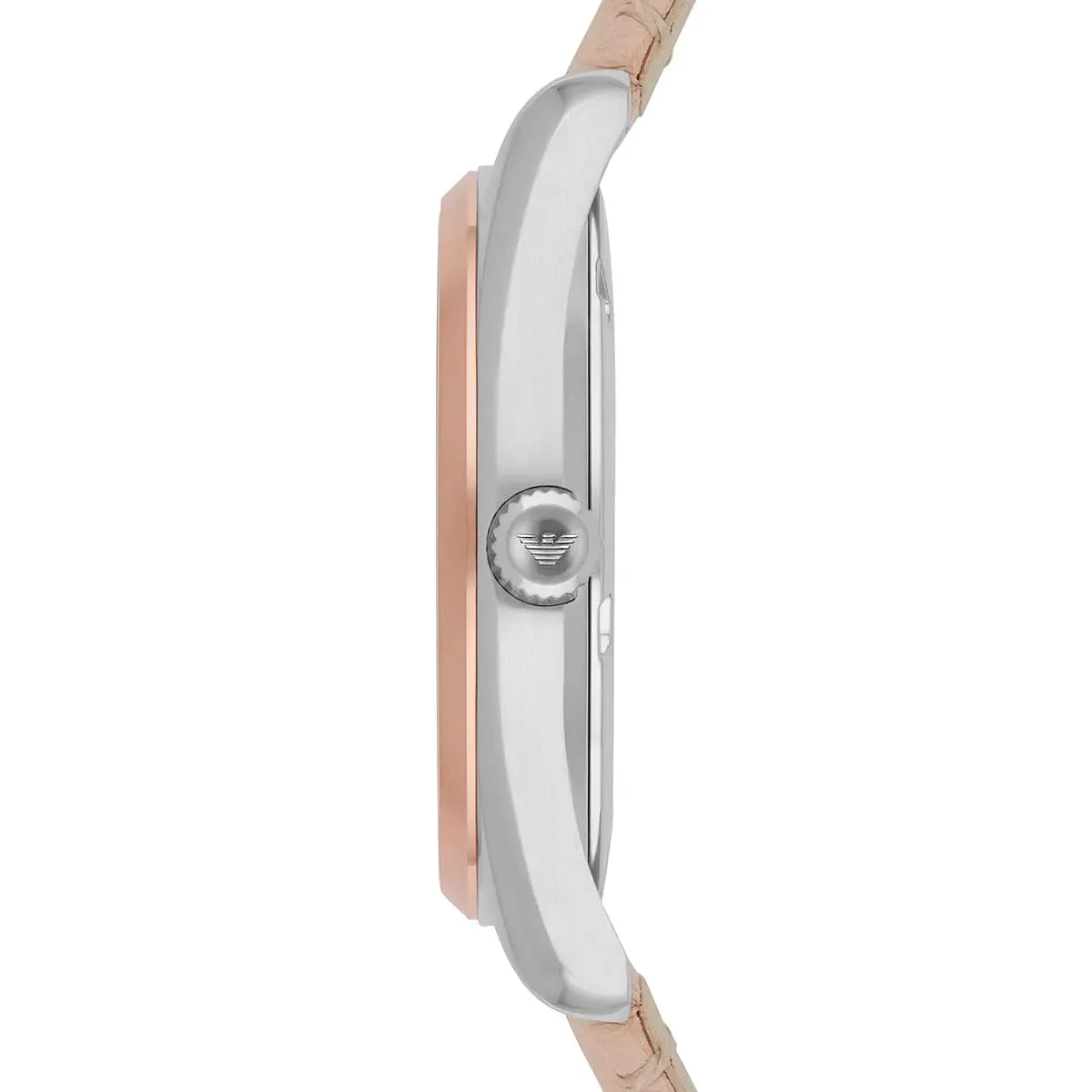 Emporio Armani Tazio Mother of Pearl Dial Pink Leather Strap Watch for Women - AR6133