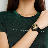 Tory Burch Reva Black Dial Black Steel Strap Watch for Women - TBW4039