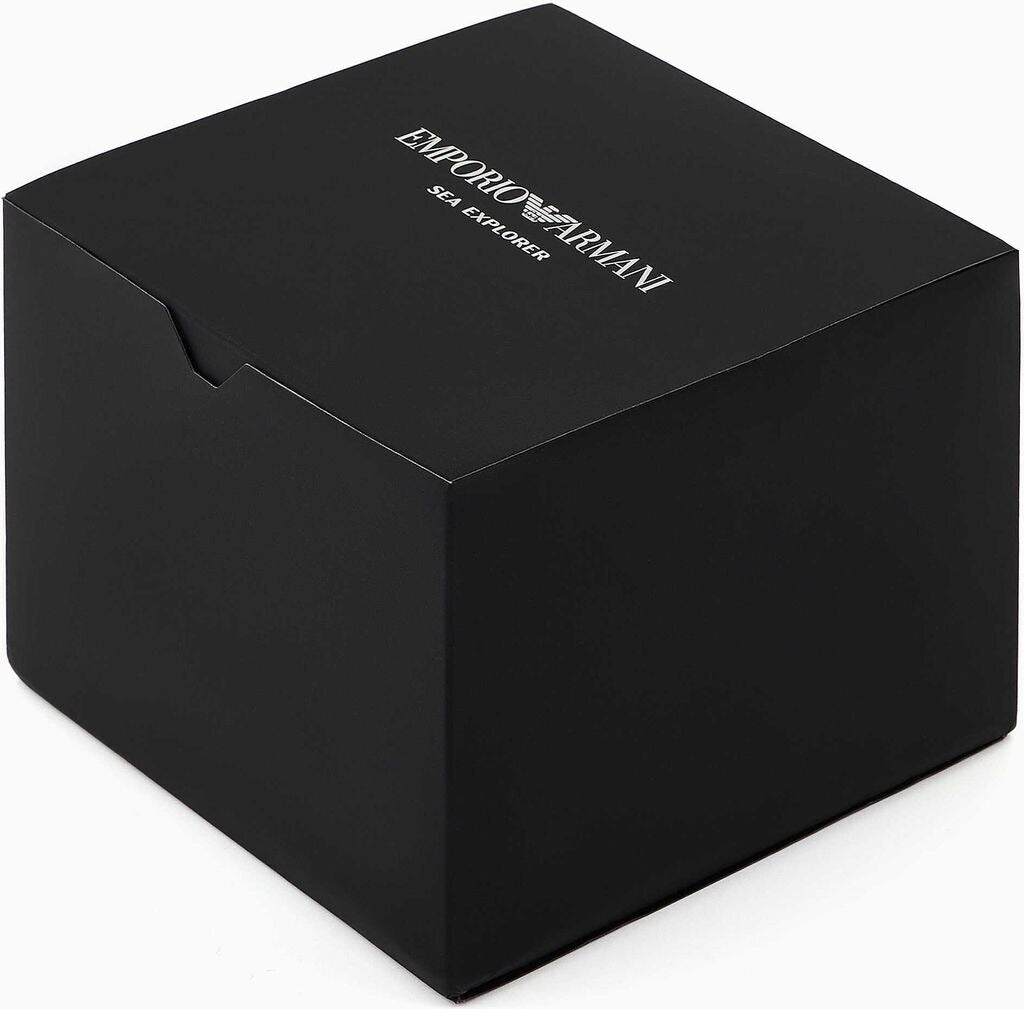 Emporio Armani Sea Explorer Green Dial Silver Steel Strap Watch for Men - AR60080