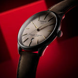 Tissot Chemin des Tourelles Automatic Powermatic 80 Ivory Dial Green Leather Strap Watch for Men - T139.407.16.261.00