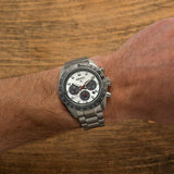 Seiko Prospex Speedtimer Solar Chronograph Silver Dial Silver Steel Strap Watch for Men - SSC911