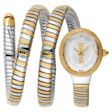 Just Cavalli After Party Silver Dial Two Tone Steel Strap Watch for Women - JC1L269M0055