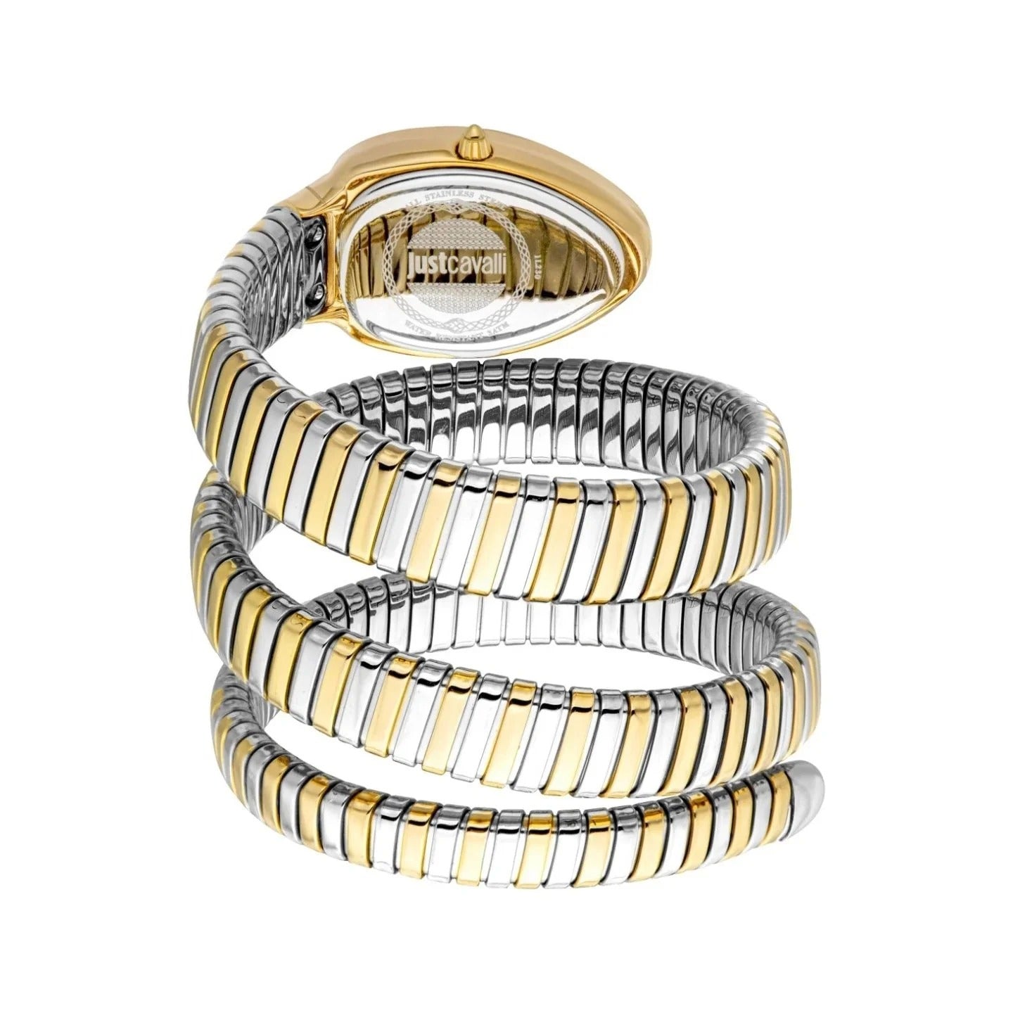 Just Cavalli Vezzoso Silver Dial Two Tone Steel Strap Watch for Women - JC1L230M0065