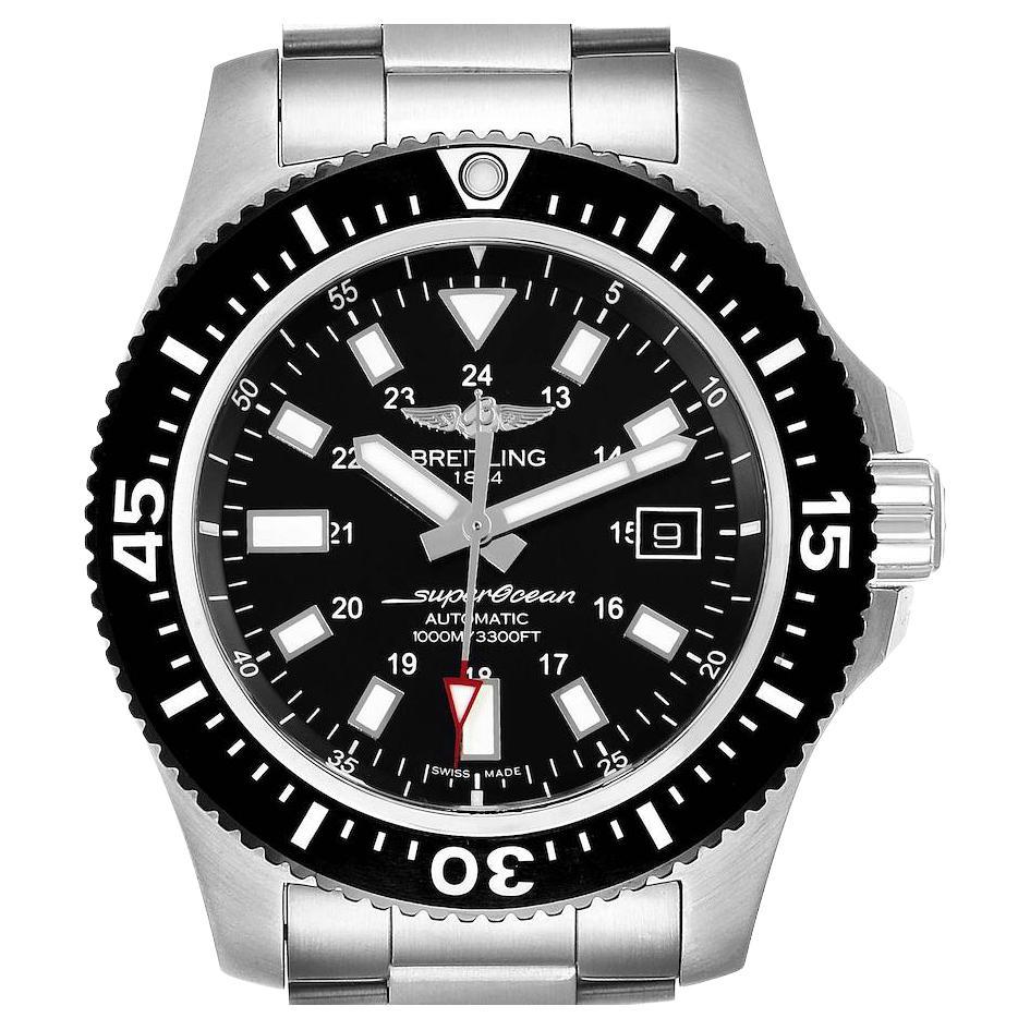Breitling Superocean II Special 44mm Black Dial Silver Steel Strap Watch for Men - Y1739310/BF45/162A