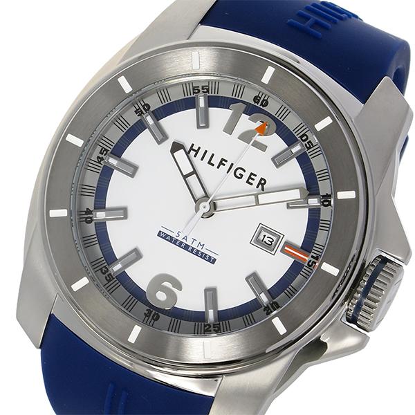 Tommy Hilfiger Windsurf White Dial Blue Rubber Strap Watch for Men - 1791113