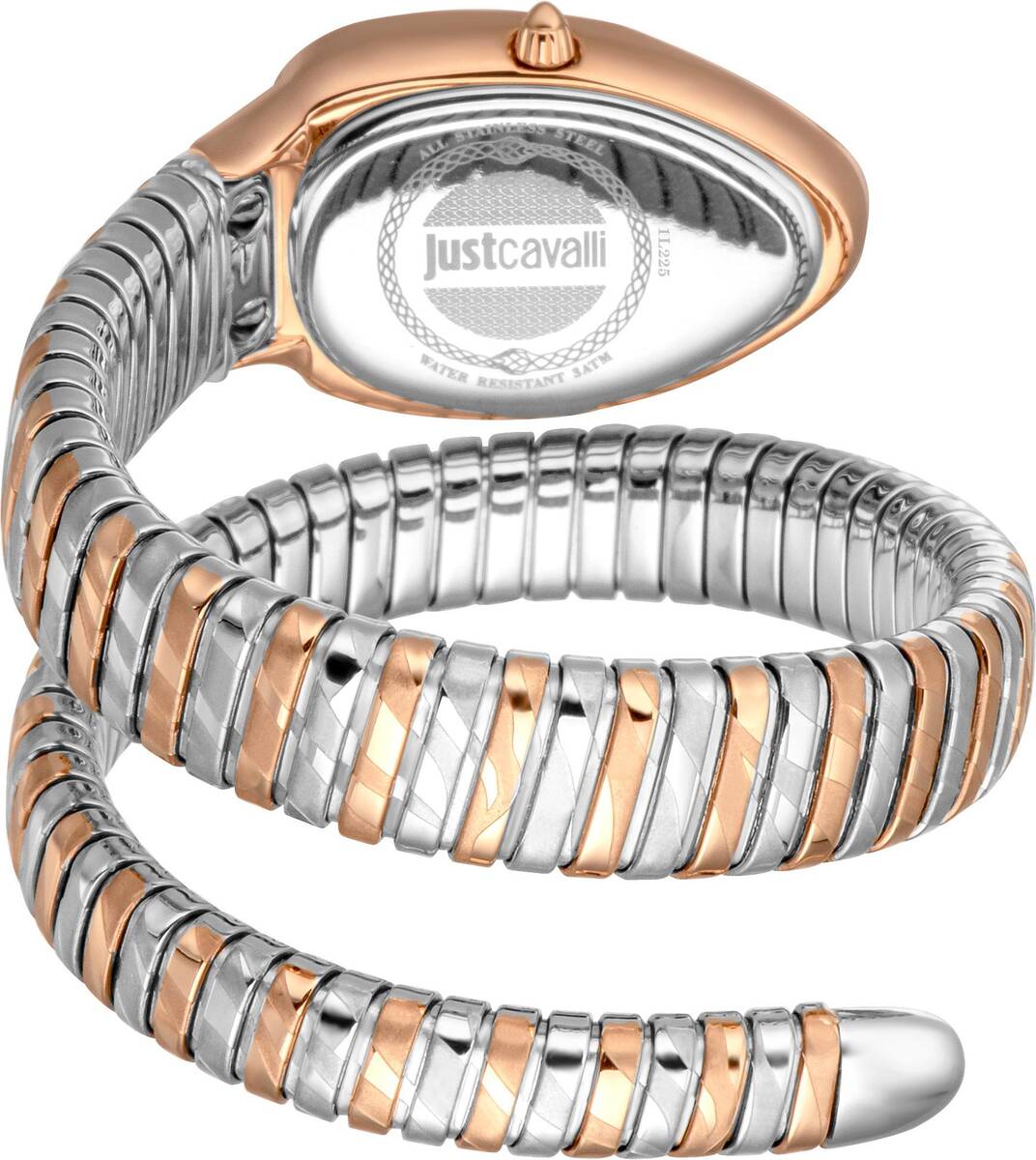 Just Cavalli Taglio Red Dial Two Tone Steel Strap Watch for Women - JC1L225M0105