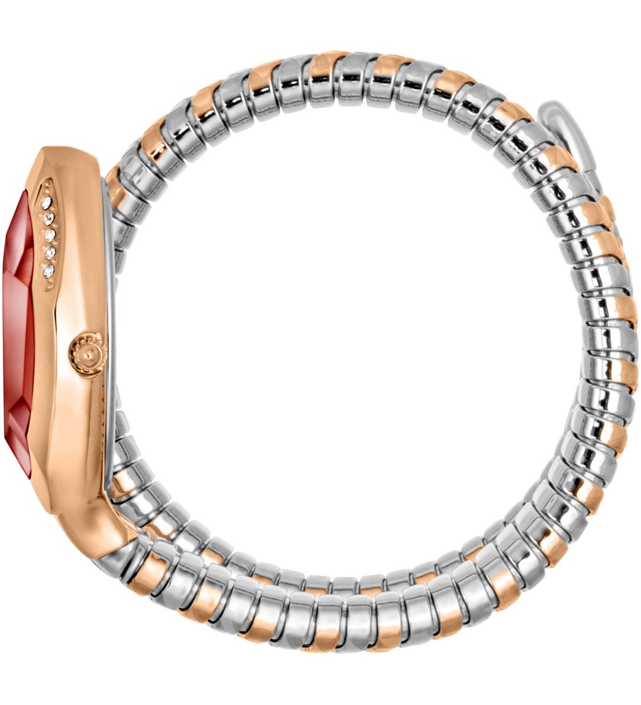 Just Cavalli Taglio Red Dial Two Tone Steel Strap Watch for Women - JC1L225M0105