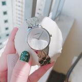 Calvin Klein Snake Silver Dial Silver Steel Strap Watch For Women - K6E23146