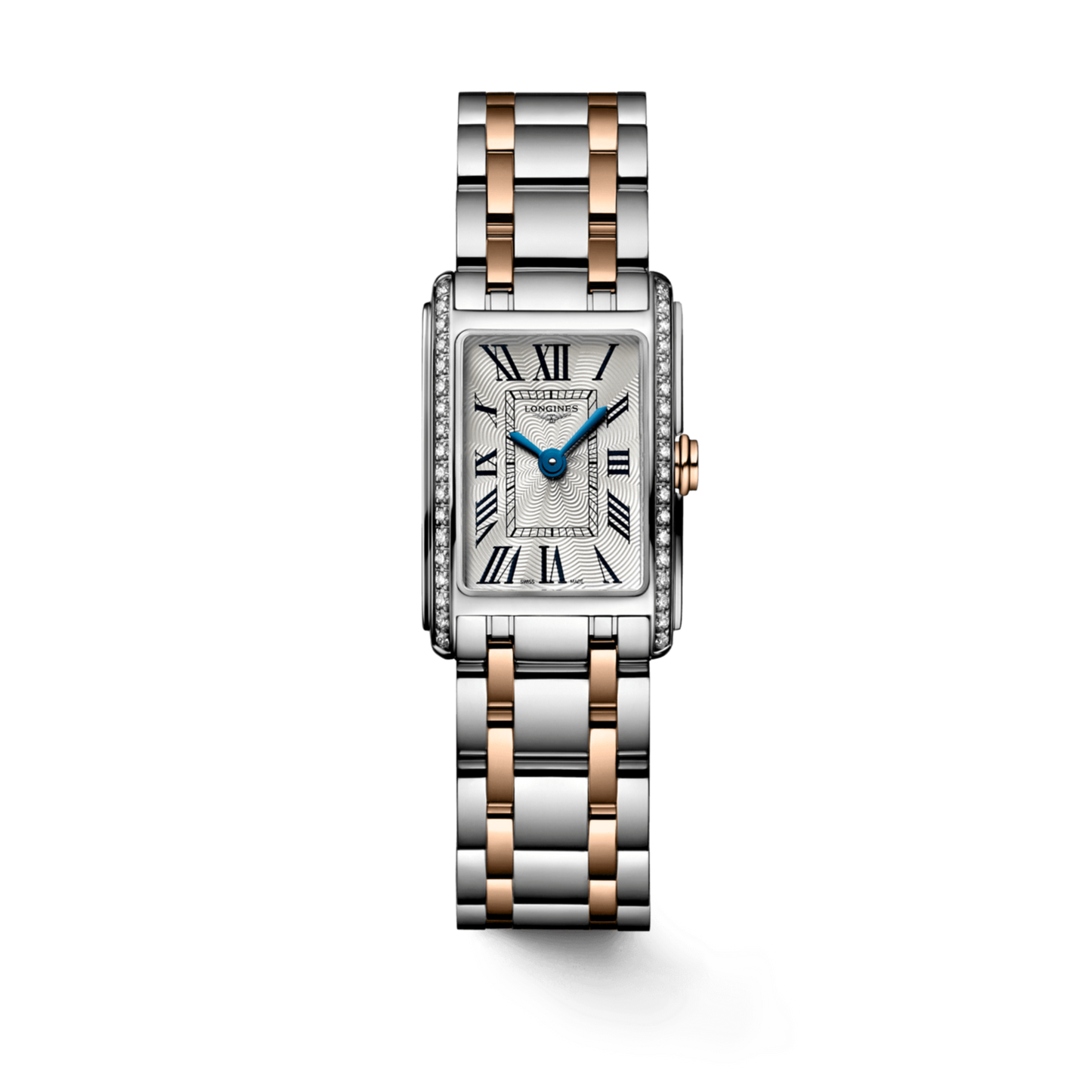 Longines Dolcevita Diamonds White Dial Two Tone Steel Strap Watch for Women - L5.258.5.79.7