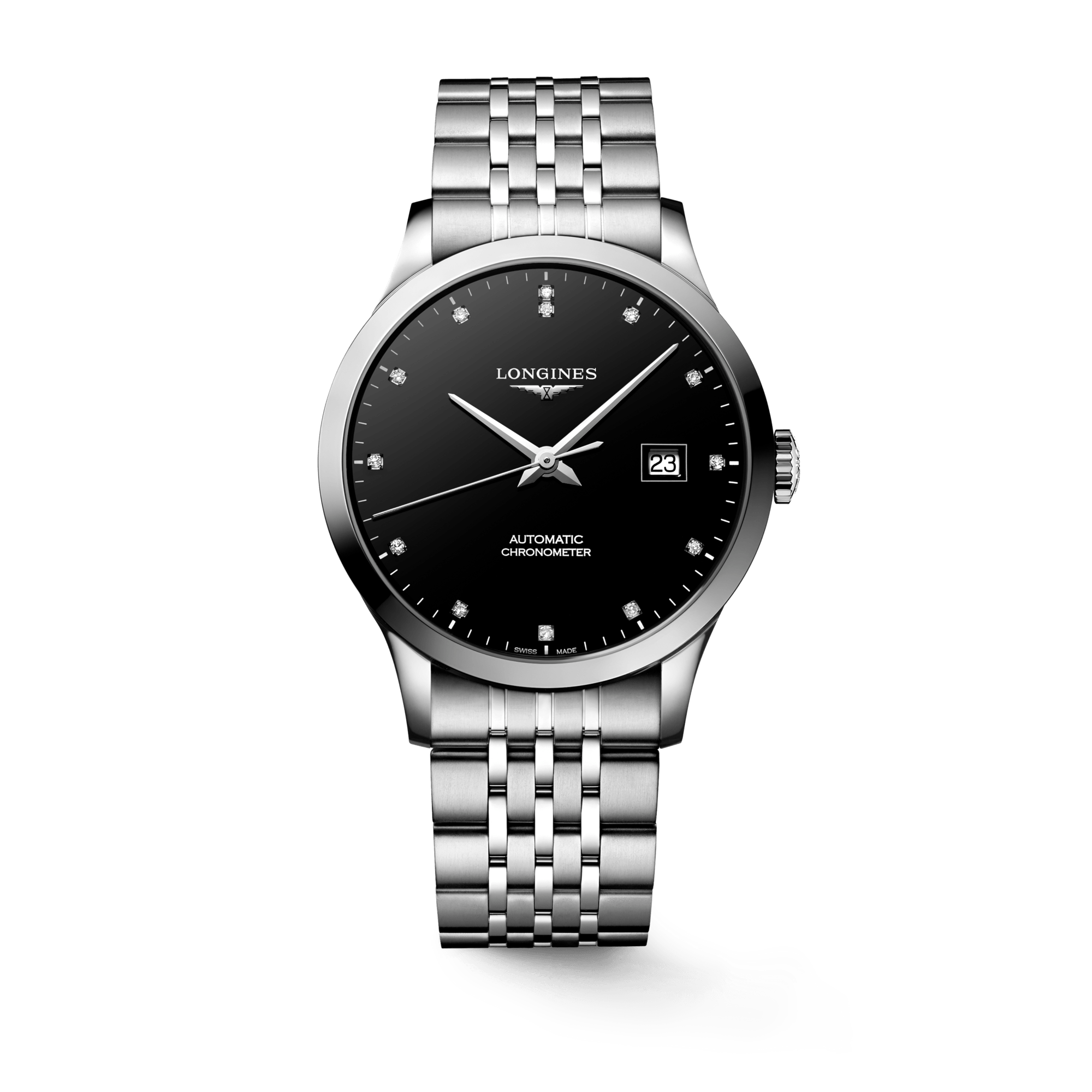 Longines Record Automatic Stainless Steel 40mm Watch for Men - L2.821.4.57.6