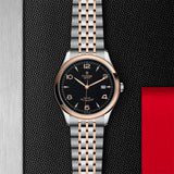 Tudor 1926 Automatic Black Dial Two Tone Steel Strap Watch for Men - M91651-0003
