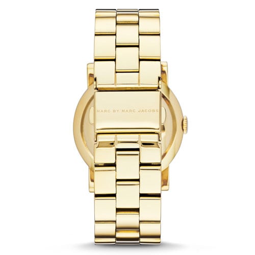 Marc Jacobs Amy Black Dial Gold Steel Strap Watch for Women - MBM3273