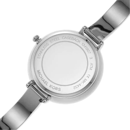 Michael Kors Charley Quartz Crystals Silver Dial Silver Steel Strap Watch For Women - MK4432