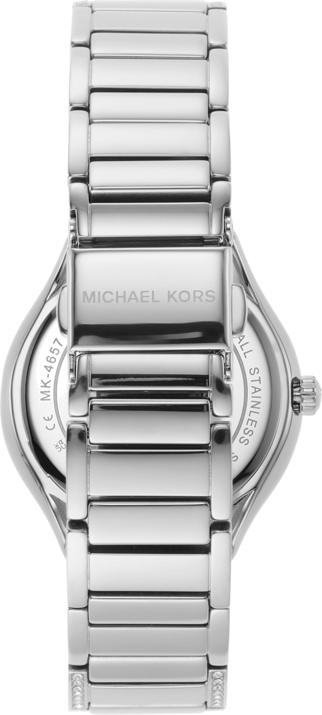 Michael Kors Sylvia Mother of Pearl Dial Silver Steel Strap Watch For Women - MK4657