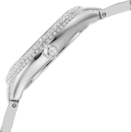 Michael Kors Sylvia Mother of Pearl Dial Silver Steel Strap Watch For Women - MK4657