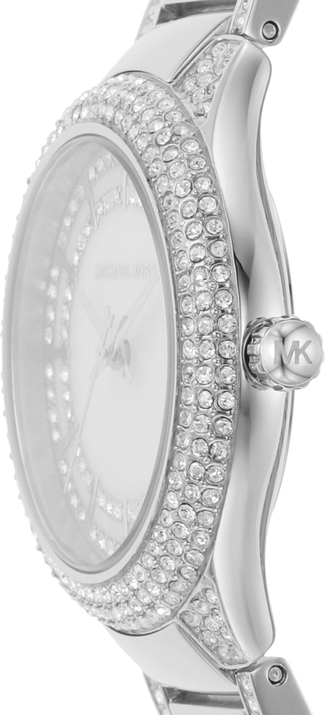 Michael Kors Sylvia Mother of Pearl Dial Silver Steel Strap Watch For Women - MK4657