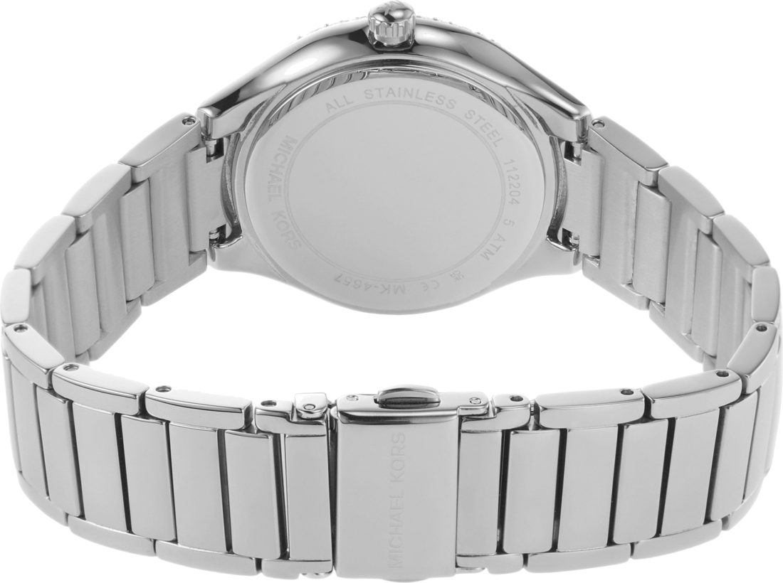 Michael Kors Sylvia Mother of Pearl Dial Silver Steel Strap Watch For Women - MK4657