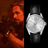 Tag Heuer Carrera Date Silver Dial Black Leather Strap Watch for Men - WBN2111.FC6505