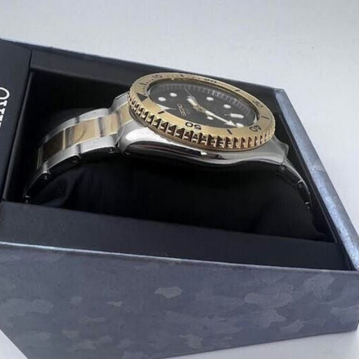 Seiko 5 Sports Automatic Brown Dial Two Tone Steel Strap Watch For Men - SRPK24