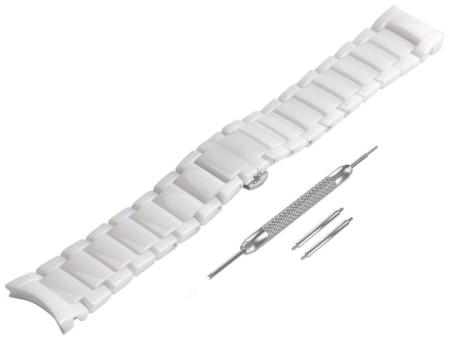 Emporio Armani Ceramica Chronograph White Dial White Strap Watch For Men - AR1453