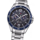 Tommy Hilfiger Erik Chronograph Blue Dial Silver Steel Strap Watch for Men - 1791366