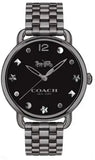 Coach Delancey Black Dial Black Steel Strap Watch For Women - 14502812