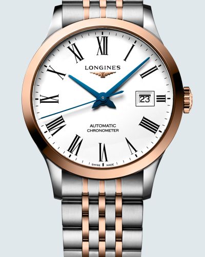 Longines Record Automatic 18K Pink Gold Watch for Men - L2.821.5.11.7