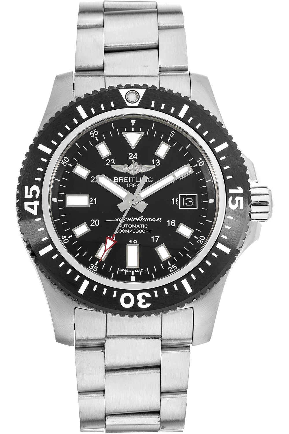 Breitling Superocean II Special 44mm Black Dial Silver Steel Strap Watch for Men - Y1739310/BF45/162A