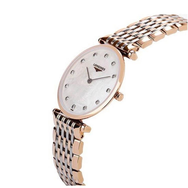 Longines La Grande Classique De Longines Diamonds Mother of Pearl Dial Two Tone Mesh Bracelet Watch for Women - L4.209.1.97.7